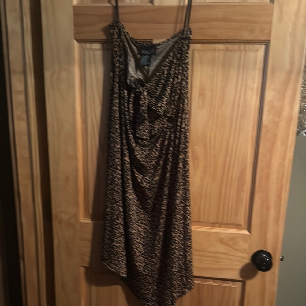 Scarlett Black and Gold Asymmetrical Cocktail Sundress